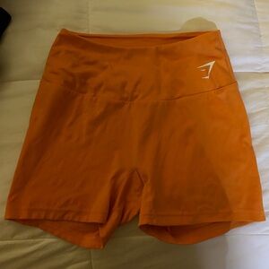 Gymshark Women's Bright Orange Bike Shorts Spandex XS